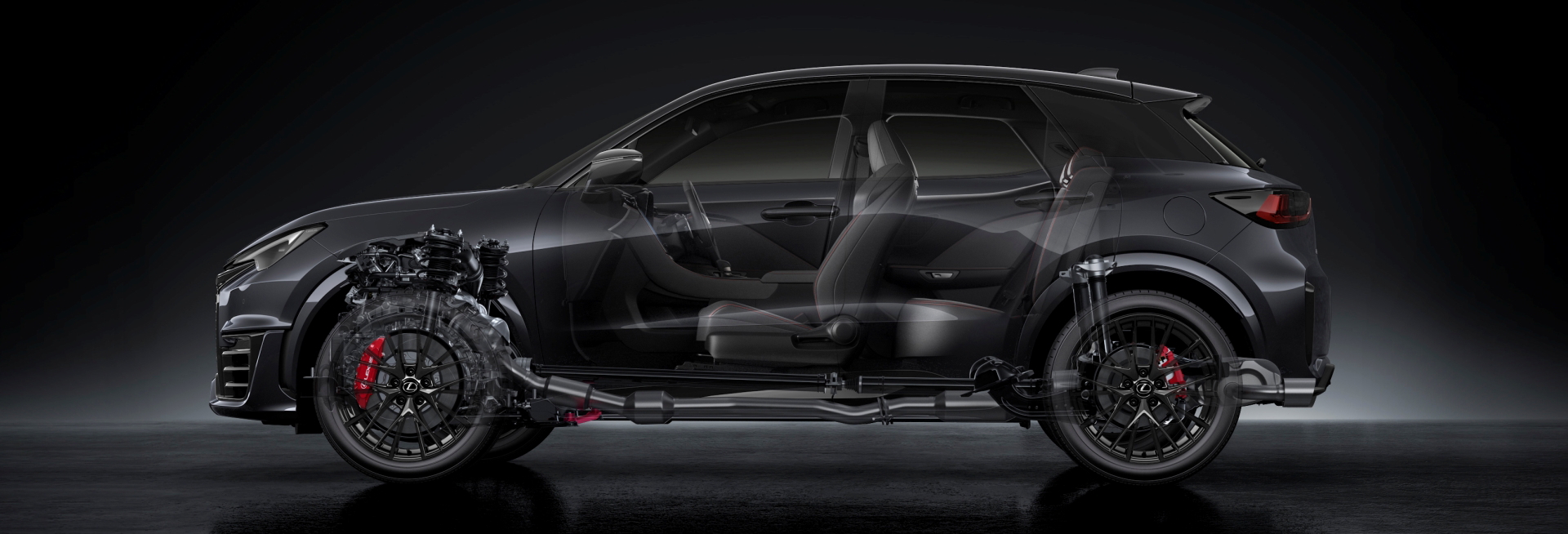 SUV Lexus LBX Morizo RR con silueta dinámica y deportiva.