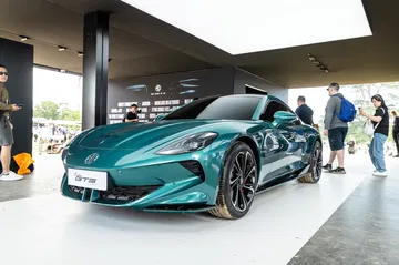 El MG CyberGTS concept muestra líneas agresivas y un diseño deportivo avanzado.