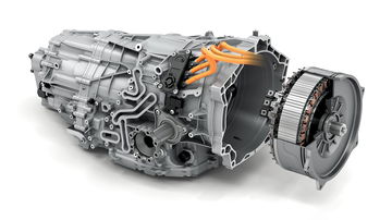 Vista del propulsor híbrido del Porsche 911 GTS T-Hybrid