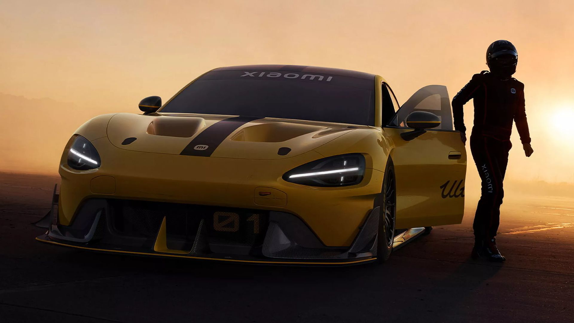 Silueta agresiva del Xiaomi SU7 Ultra con un diseño que desafía a Porsche.