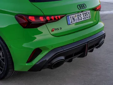 La parte trasera del Audi RS3 irradia deportividad y diseño.