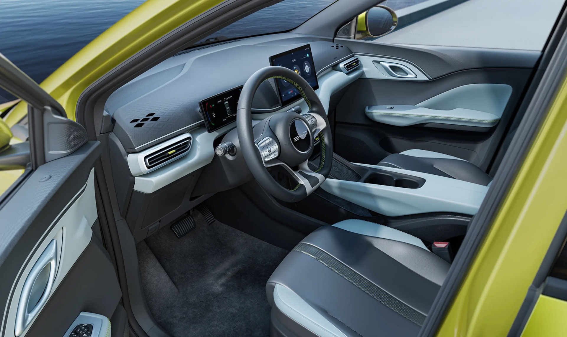 Vista del habitáculo del BYD Seagull 2024, mostrando calidad y diseño.