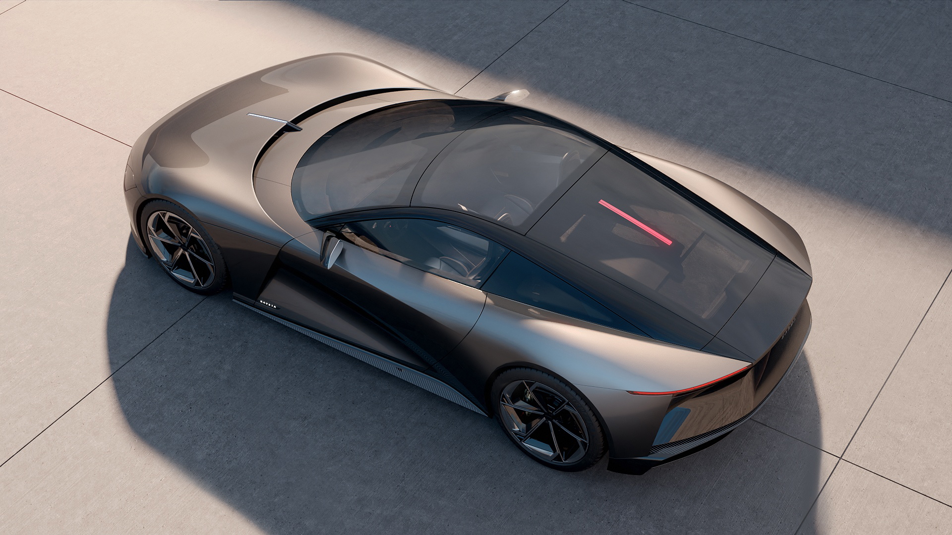 Vista aérea de un Karma Kaveya, enfatizando su fluidez de diseño.