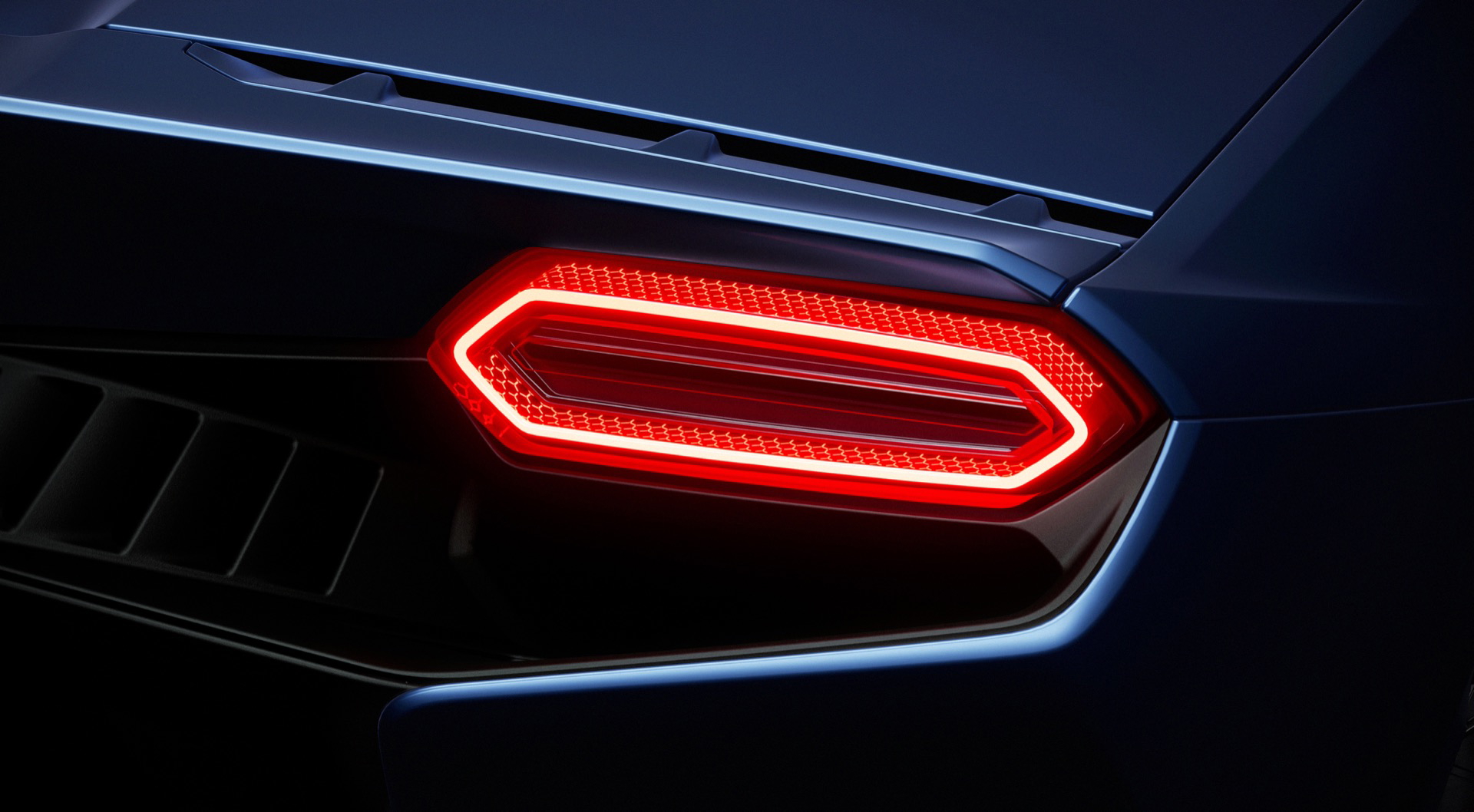 Detalle luz trasera Lamborghini Temerario 2024