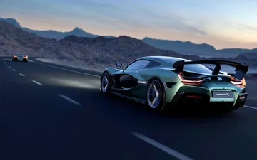 La impresionante silueta del Rimac Nevera R desafiando el asfalto del circuito.