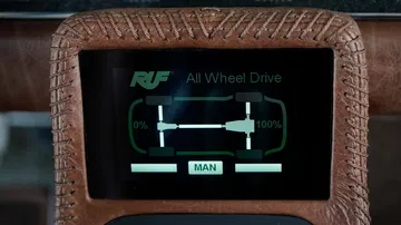 Vista de la pantalla del sistema de suspensión del Rodeo.