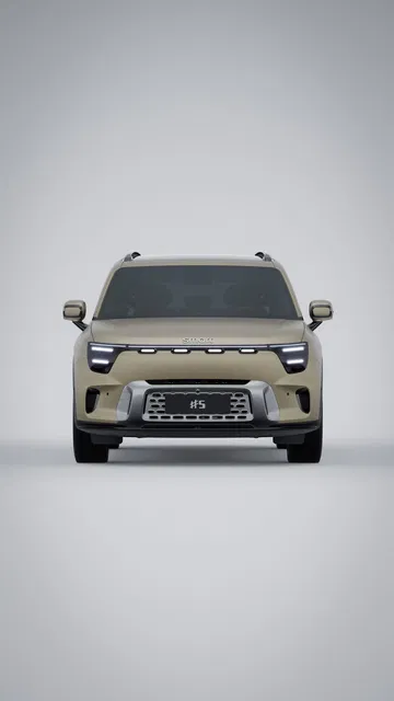 Vista frontal del Smart SUV, destacando su diseño moderno y robusto.