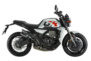 Scrambler de estética cyberpunk con motor para carnet A2.