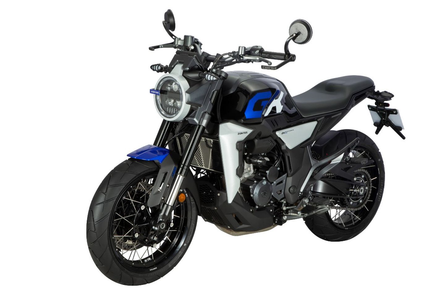 Scrambler Zontes GK350 con estética cyberpunk y casi 40 CV de potencia.