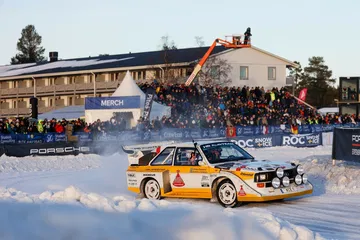 Audi Quattro, ícono de rallyes por su motor de 5 cilindros y tracción integral.