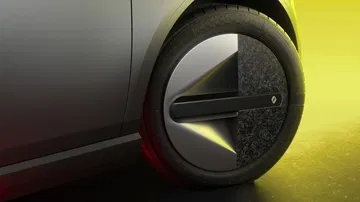 Vista lateral del concepto Renault Estafette revelando llantas futuristas