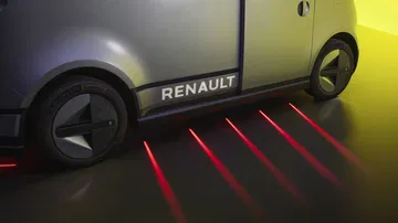 Renault Estafette reimaginada con líneas futuristas y estilo retro.