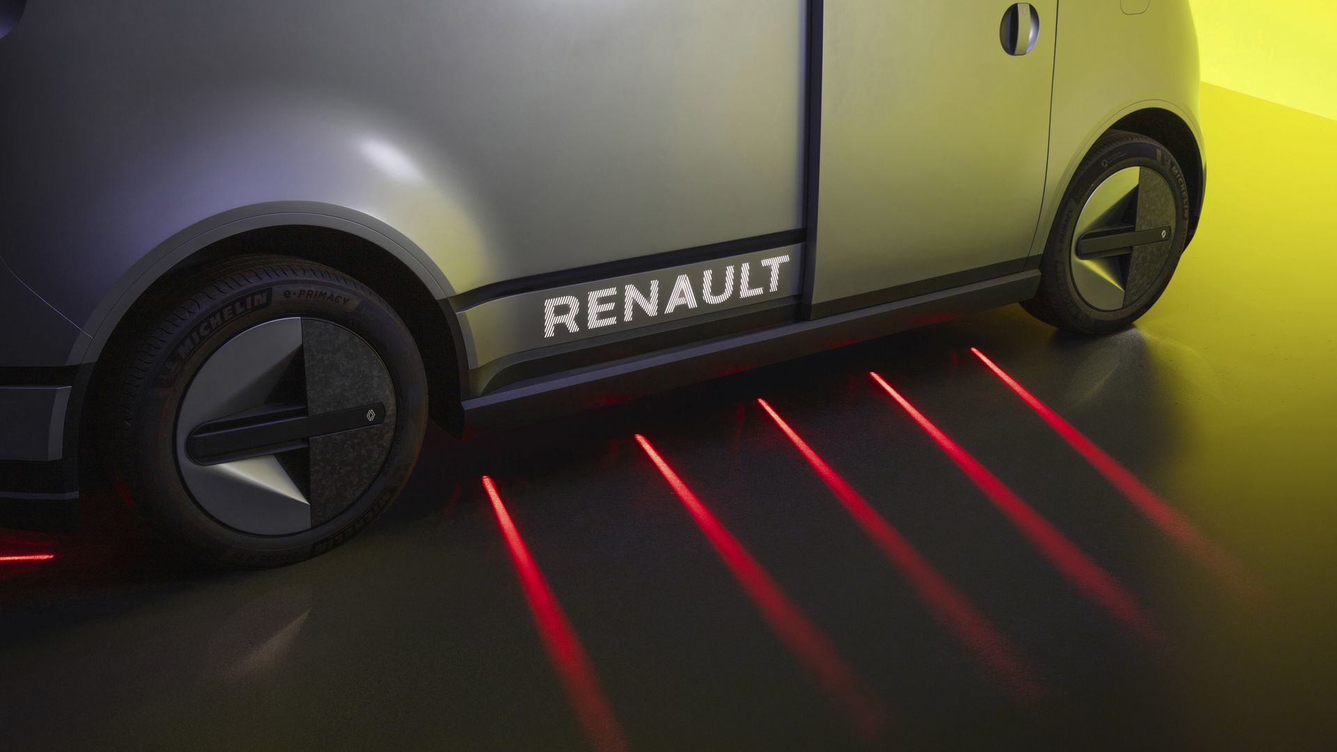 Renault Estafette reimaginada con líneas futuristas y estilo retro.