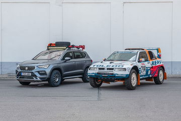 Dos versiones del Seat Ateca preparadas para maratón de raids africanos.