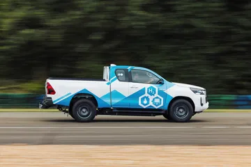 Toyota Hilux con motorización prometedora en plena acción.