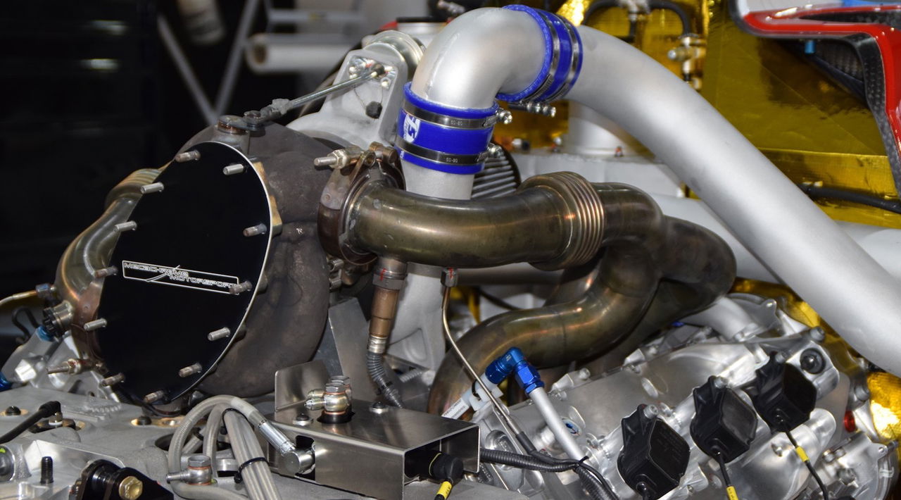 Vista del motor Mecachrome utilizado en competiciones de Fórmula 2 y WEC.