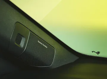 Vista del sistema de audio premium integrado en el Renault 4