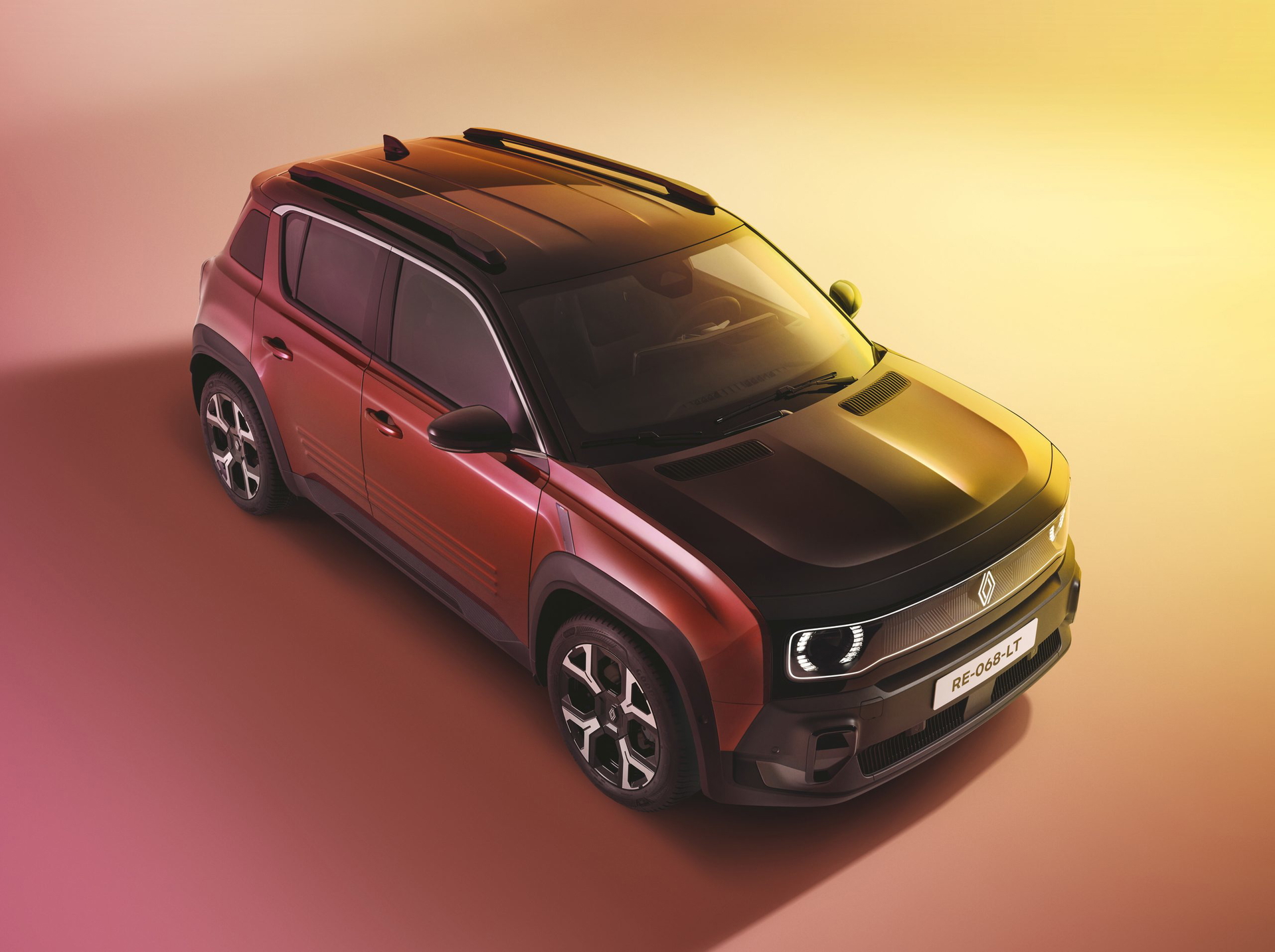 Vista lateral que muestra el flujo de diseño del nuevo Renault 4.