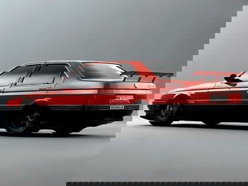 Perfil del Alfa Romeo 164 Procar, mostrando la aerodinámica y diseño lateral.
