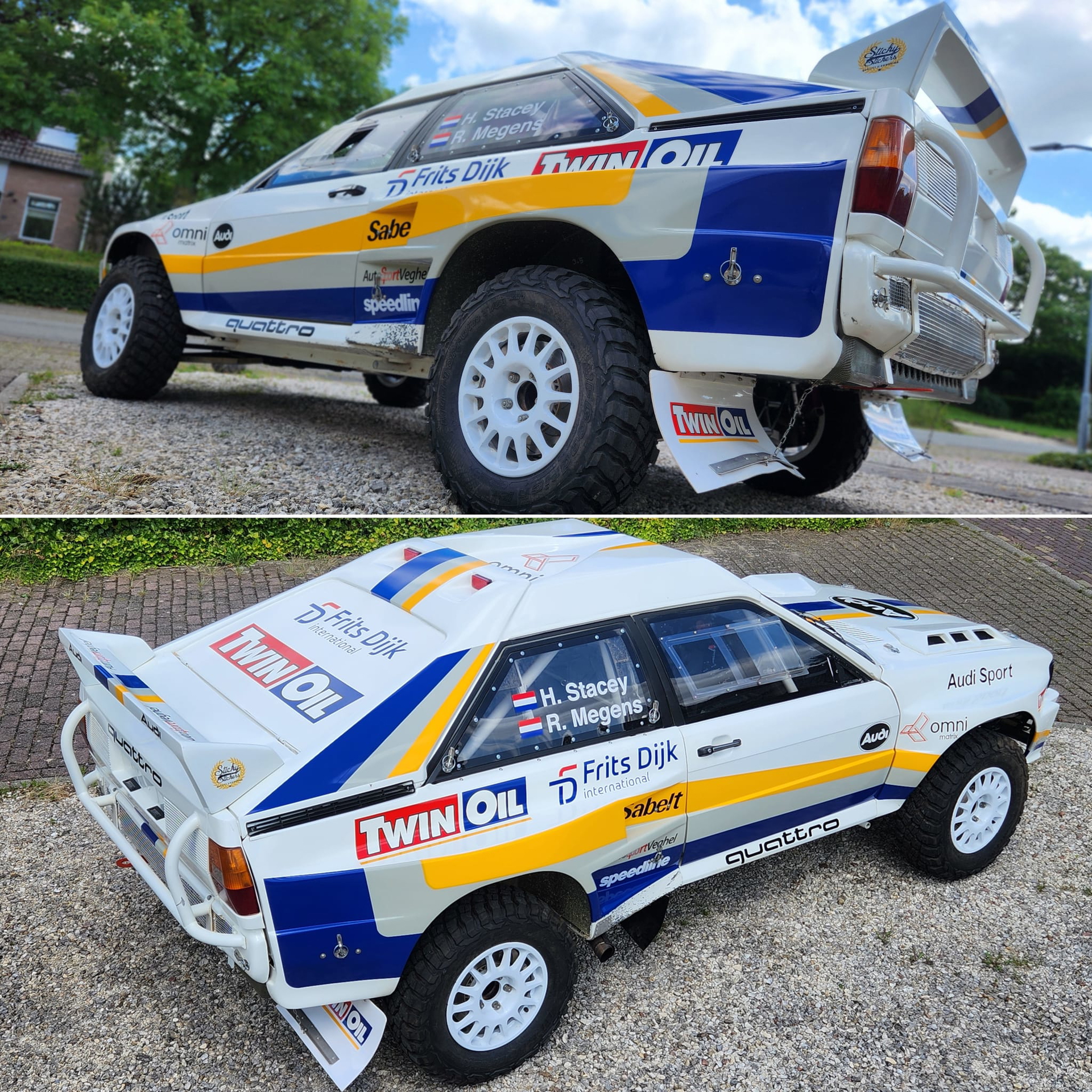 El emblemático Audi Quattro se muestra en su esplendor para el Dakar Classic 2025.