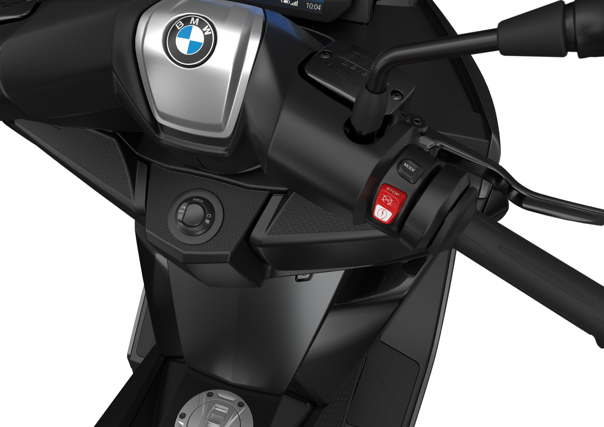 Vista cercana del cuadro de instrumentos de la BMW C 400 GT.