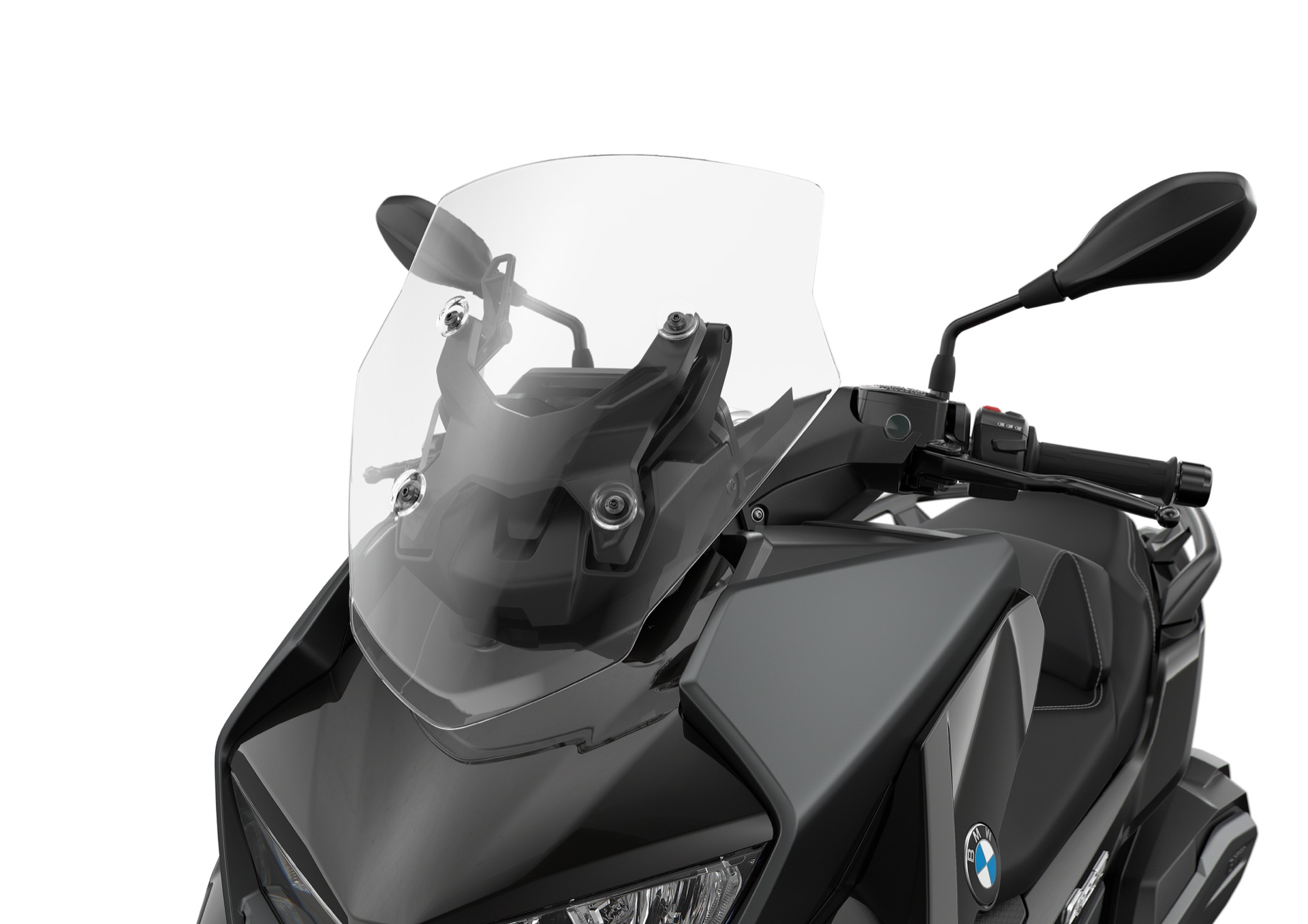 Vista lateral del scooter BMW C 400 GT, diseño elegante y deportivo.