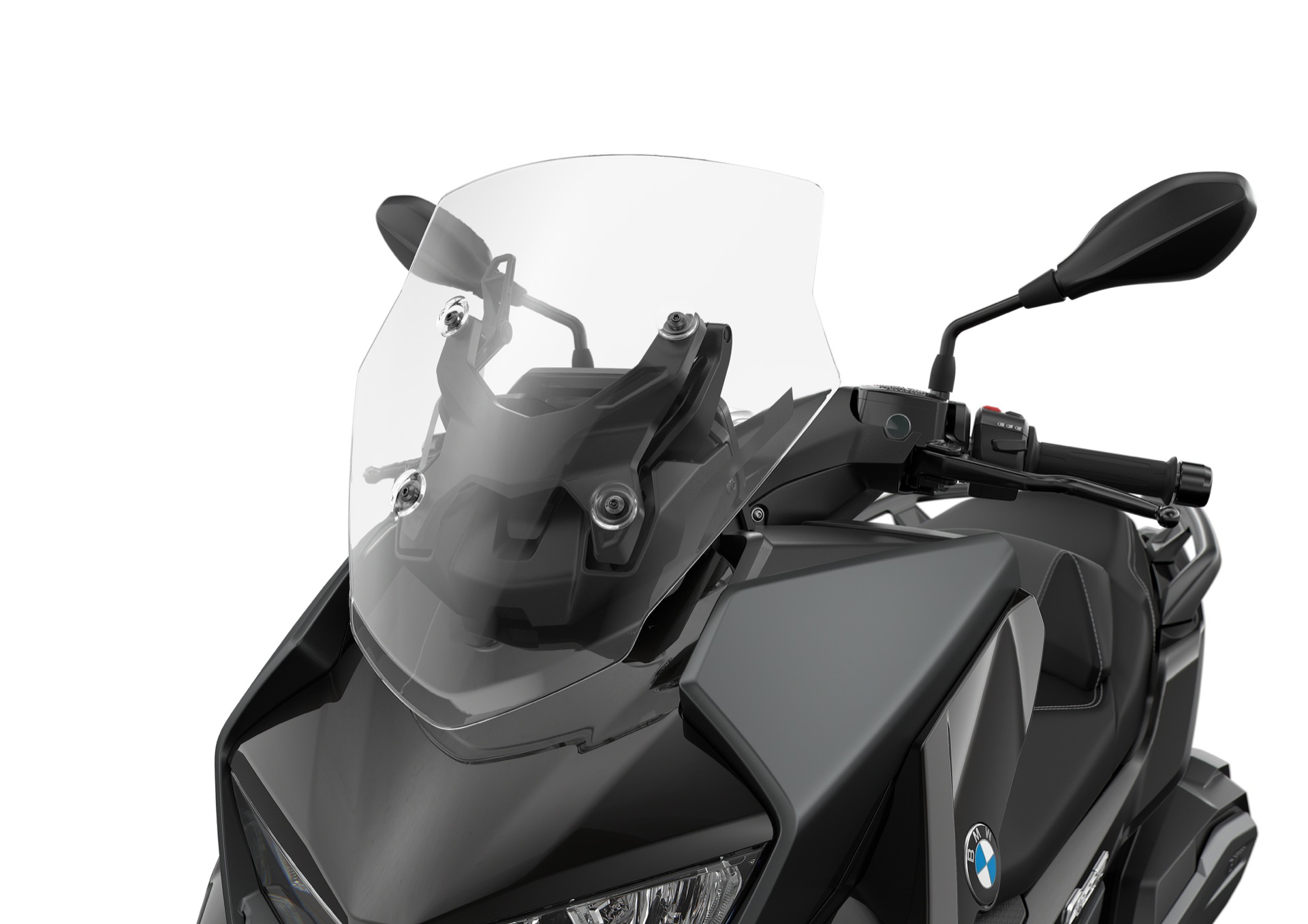 Vista lateral de la BMW C 400 GT, destacando su diseño aerodinámico.