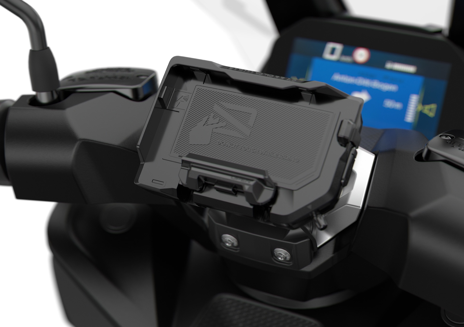 Vista detallada del tablero BMW C 400 X con foco en instrumentación digital