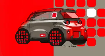 Visión lateral del Citroën AMI 2025, diseño compacto y urbano