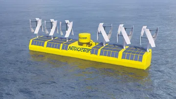 Innovador generador híbrido combinando energía solar y eólica en un mismo dispositivo.