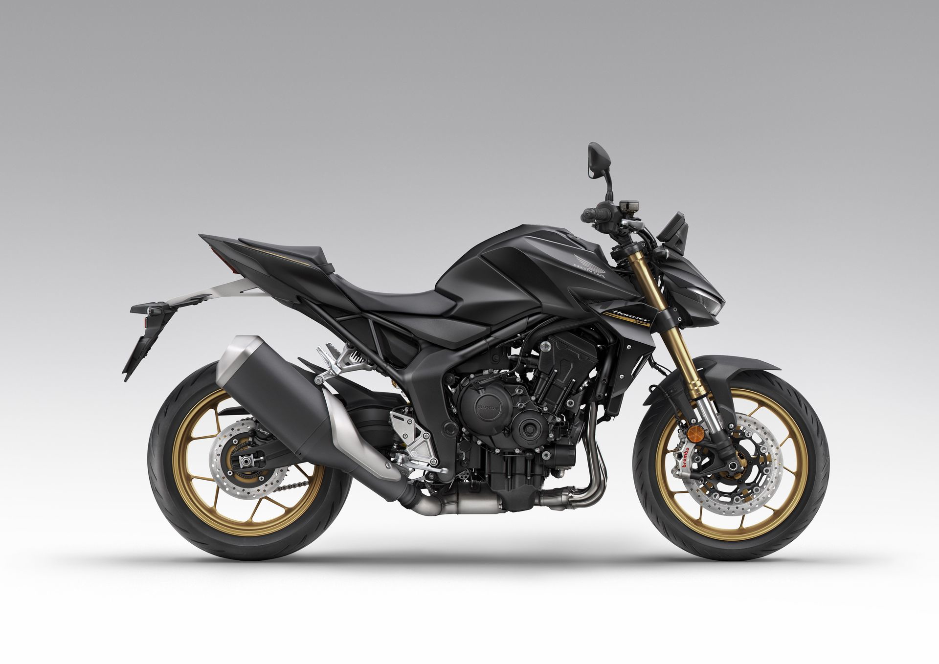 Vista lateral Honda CB1000 Hornet, muestra diseño agresivo y estilizado.