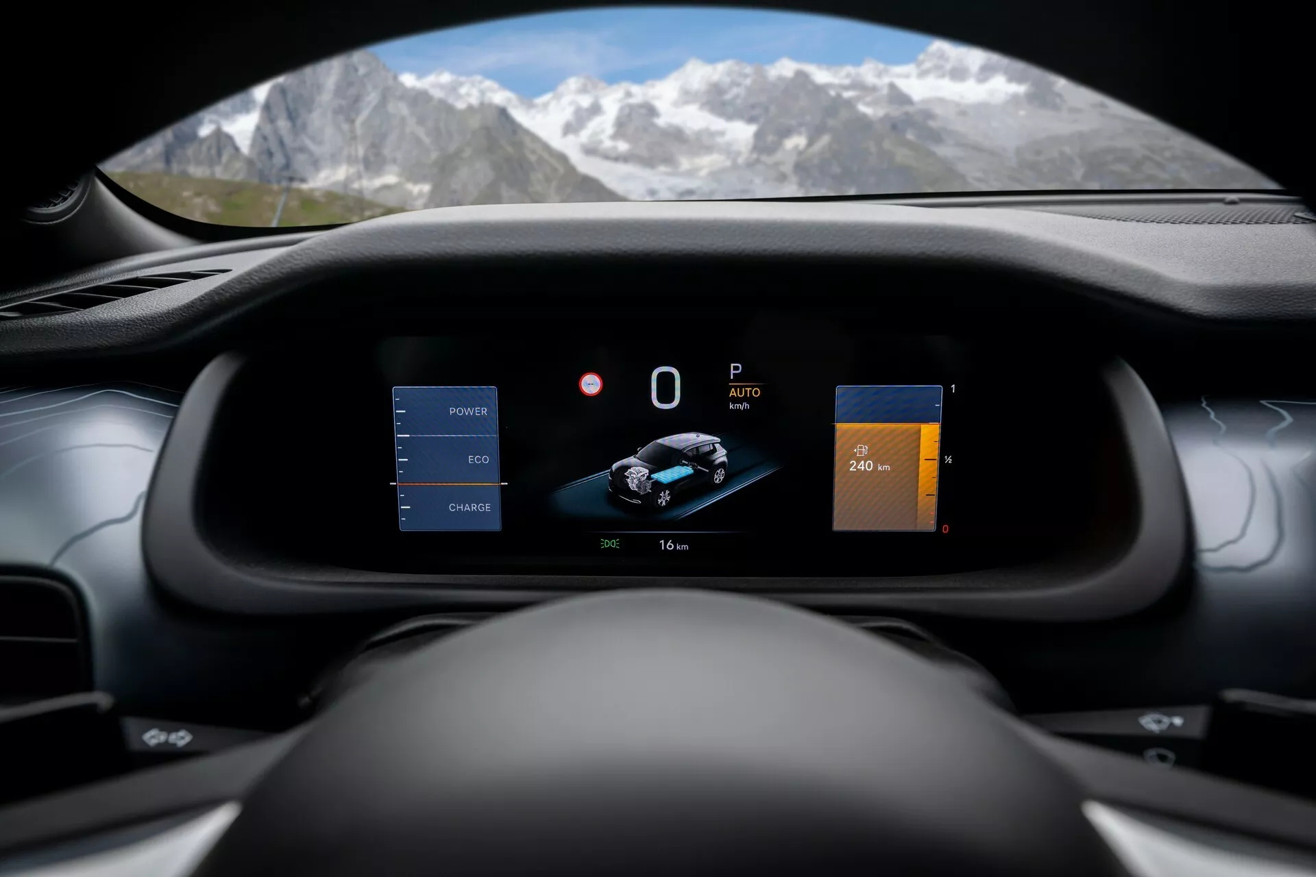 Vista del cuadro de instrumentos digital del Jeep Avenger 4xe.