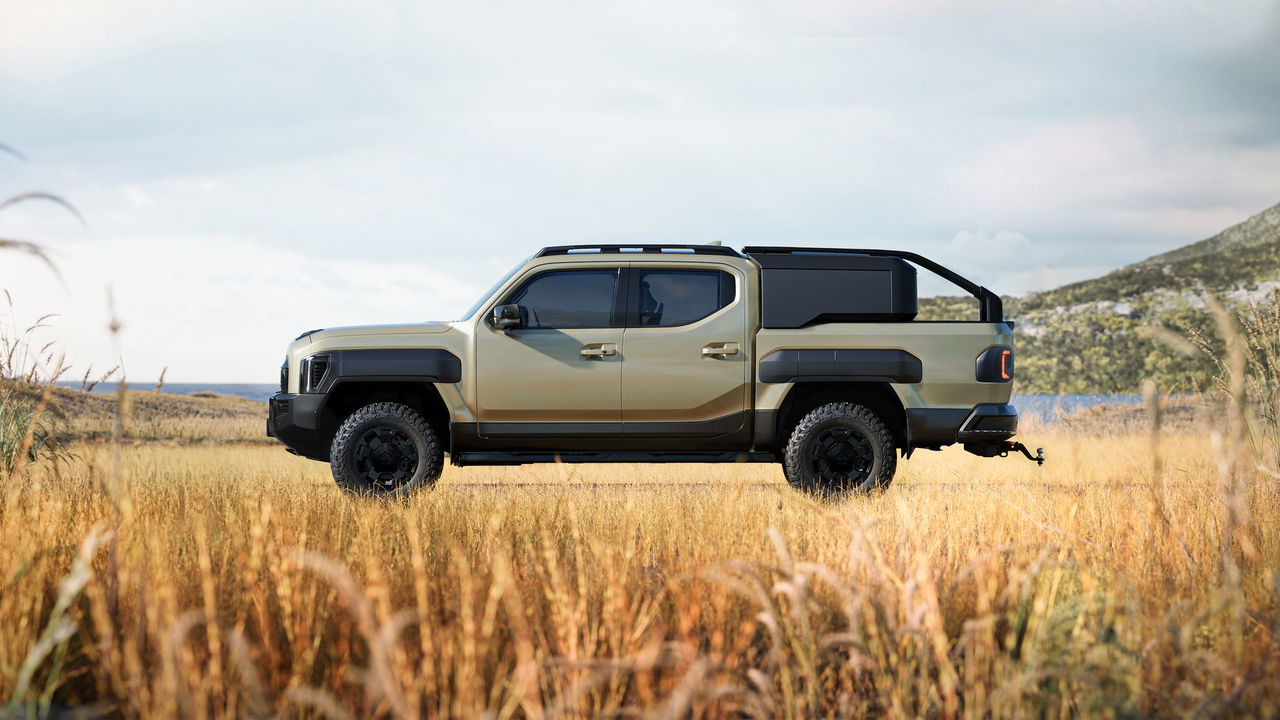Pick-up 4x4 de Kia con diseño robusto apuntando a competir con Hilux y Ranger.