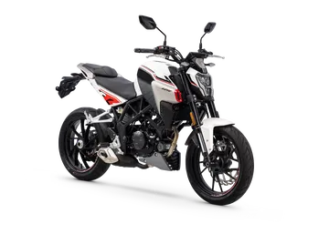 Vista lateral de la Kove NK 125R, naked con diseño moderno y compacto.