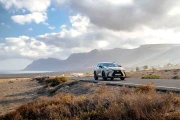 El Lexus NX 350h Overtrail 2024 muestra su lado más aventurero y robusto en entorno natural.