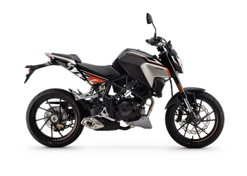 Vista dinámica de la KOVE NK 125R, perfecta para iniciarse en el mundo de las dos ruedas.