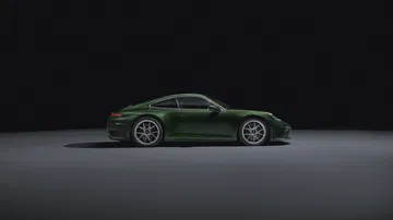 Silueta del Porsche 911 GT3, mostrando su línea lateral icónica.