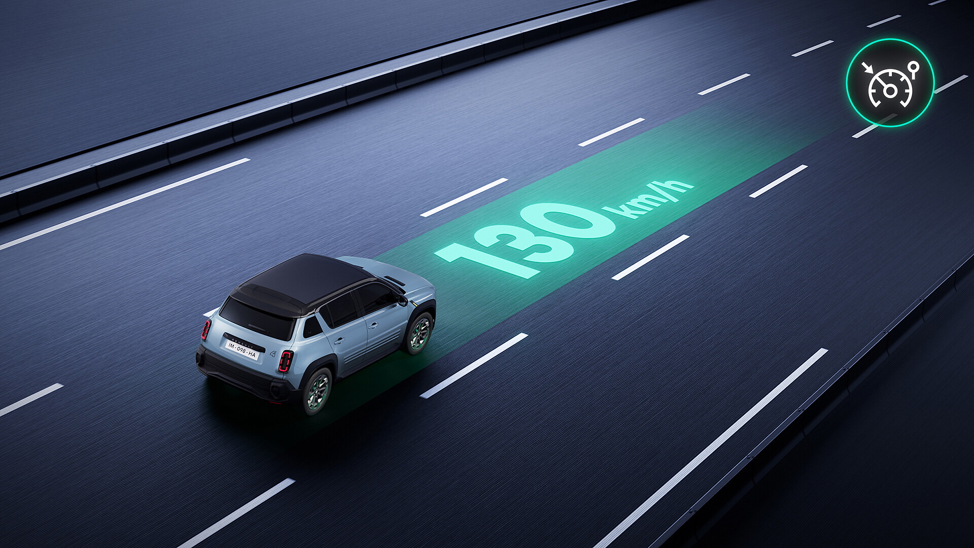 Vista del panel de instrumentos digital del nuevo Renault 4.