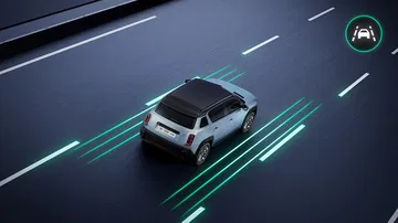 Vista aérea del Renault 4 que destaca su diseño de techo y líneas laterales