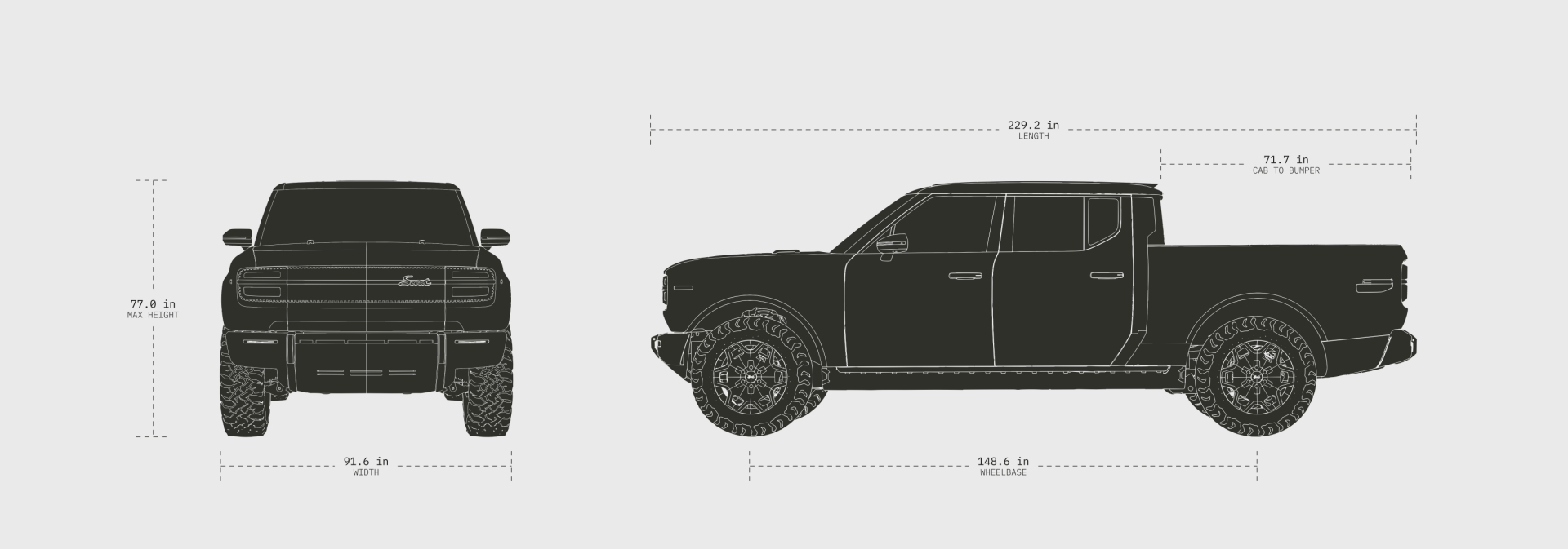 Vista conceptual del Scout Terra 2027, fusión de potencia y diseño futurista.