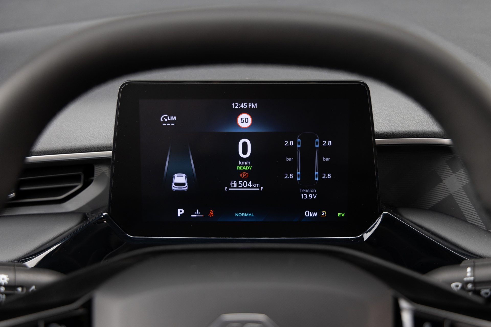 Vista del moderno sistema de infotainment del MG3