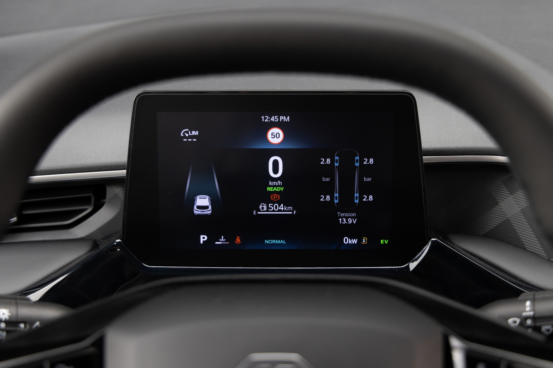 Vista del moderno sistema de infotainment del MG3