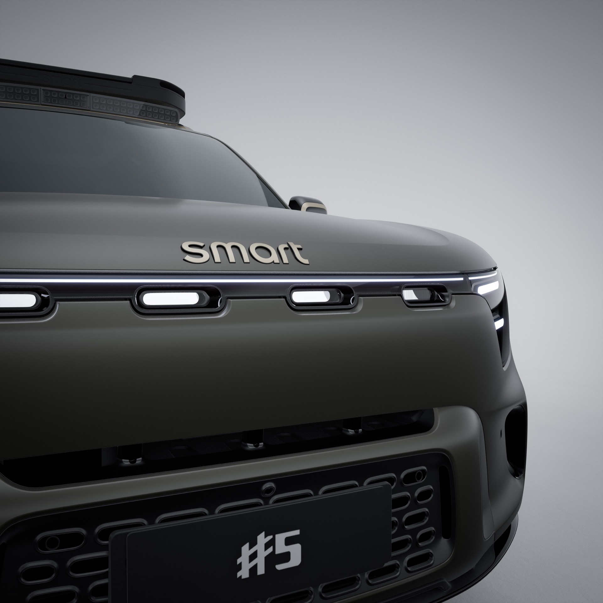 Frente del Smart #5 Summit Edition, destacando su robustez y modernidad