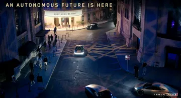 Vista lateral del Tesla Cybercab durante su presentación