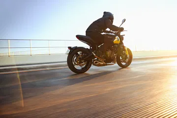 Vista lateral Triumph Trident 660, estética deportiva y elegante.