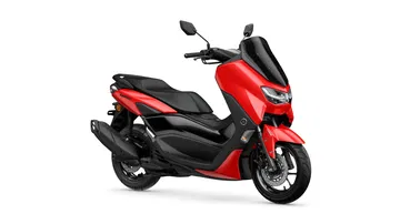 Vista lateral del Yamaha NMAX 125, destacando su diseño compacto y moderno.