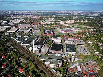 Vista aérea de las instalaciones de producción de Mercedes.
