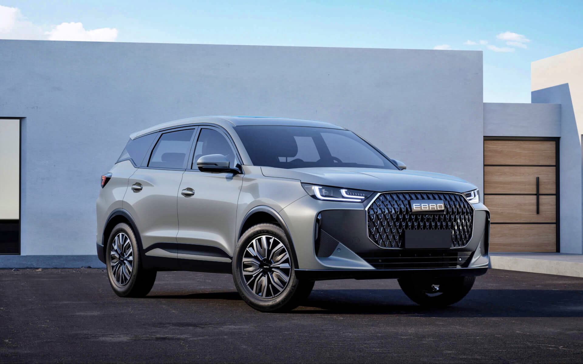 Vista lateral del Ebro S700, todocamino asequible y tamaño comparable al Kia Sportage.