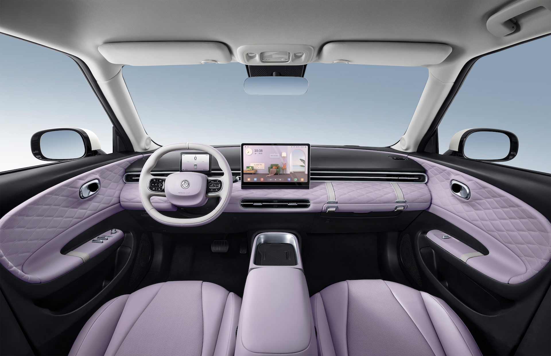 Vista del interior del Dongfeng Box, que combina modernidad y ergonomía.