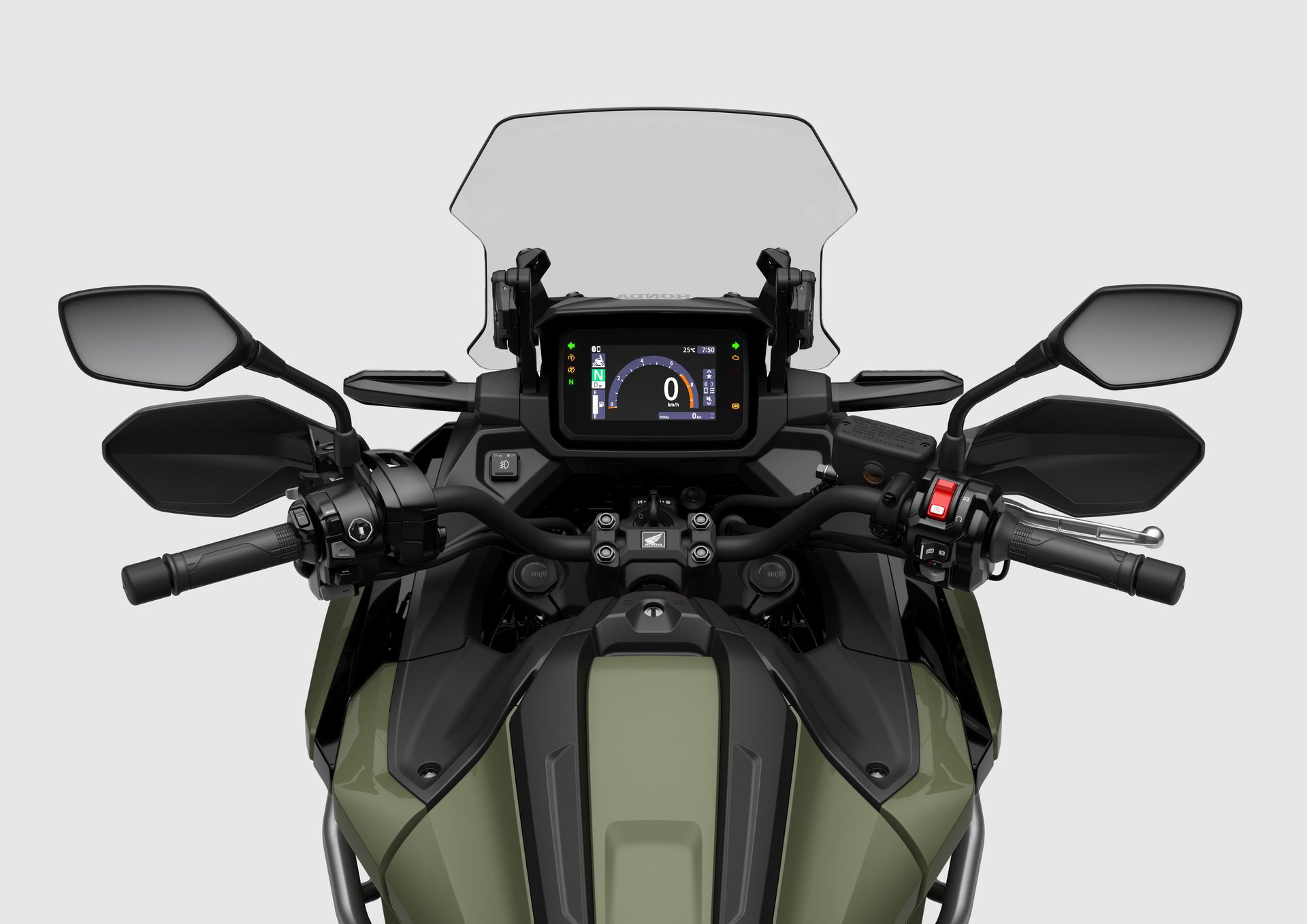 Vista detallada del panel de instrumentos de la Honda NC750X, que ofrece información clara y accesible.